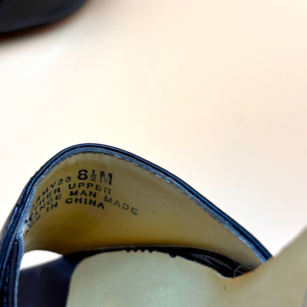 Womens Party Slip On Casual Patent Open Toe Stylish Kitten Heel Heeled Sandals